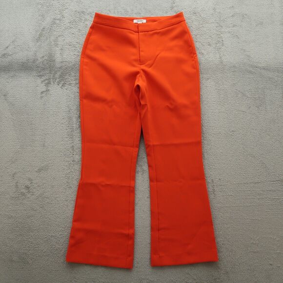 Nine West Pants Women's Size 2 Orange Mid-Rise Kick Flare 26" Inseam Stretch - Picture 1 of 16